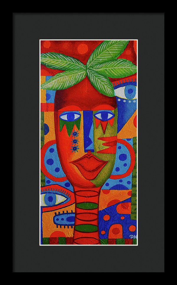 Mujer Roja Framed Print